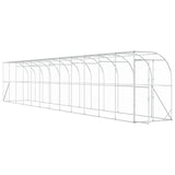Against Wall Chicken Coop Silver 600 x 150 x 215 cm