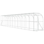 Against Wall Chicken Coop Silver 600 x 150 x 215 cm