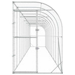 Against Wall Chicken Coop Silver 600 x 150 x 215 cm