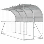 Against Wall Chicken Coop Silver 600 x 150 x 215 cm