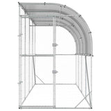 Against Wall Chicken Coop Silver 600 x 150 x 215 cm
