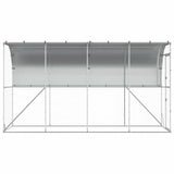 Against Wall Chicken Coop Silver 600 x 150 x 215 cm