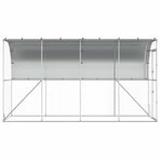 Against Wall Chicken Coop Silver 600 x 150 x 215 cm
