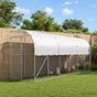 Against Wall Chicken Coop Silver 600 x 150 x 215 cm