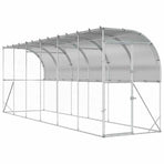 Against Wall Chicken Coop Silver 600 x 150 x 215 cm