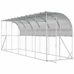 Against Wall Chicken Coop Silver 600 x 150 x 215 cm