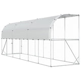 Against Wall Chicken Coop Silver 600 x 150 x 215 cm - Rear View