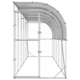 Against Wall Chicken Coop Silver 600 x 150 x 215 cm