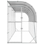 Against Wall Chicken Coop Silver 600 x 150 x 215 cm