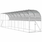 Against Wall Chicken Coop Silver 600 x 150 x 215 cm