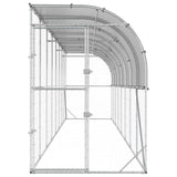 Against Wall Chicken Coop Silver 600 x 150 x 215 cm