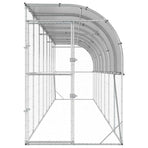 Against Wall Chicken Coop Silver 600 x 150 x 215 cm