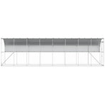 Against Wall Chicken Coop Silver 600 x 150 x 215 cm