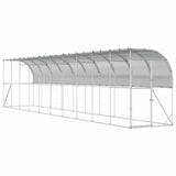 Against Wall Chicken Coop Silver 600 x 150 x 215 cm