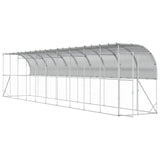 Against Wall Chicken Coop Silver 600 x 150 x 215 cm