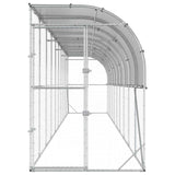 Against Wall Chicken Coop Silver 600 x 150 x 215 cm