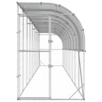 Against Wall Chicken Coop Silver 600 x 150 x 215 cm