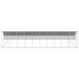 Against Wall Chicken Coop Silver 600 x 150 x 215 cm