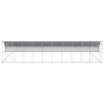 Against Wall Chicken Coop Silver 600 x 150 x 215 cm