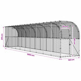 Against Wall Chicken Coop Silver 600 x 150 x 215 cm - Extra Image