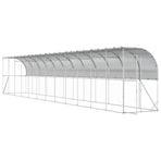 Against Wall Chicken Coop Silver 600 x 150 x 215 cm