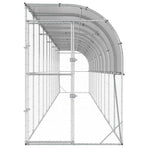 Against Wall Chicken Coop Silver 600 x 150 x 215 cm