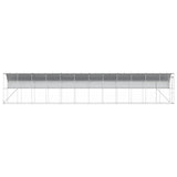 Against Wall Chicken Coop Silver 600 x 150 x 215 cm