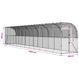 Against Wall Chicken Coop Silver 600 x 150 x 215 cm - Extra Image