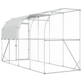 Against Wall Chicken Coop Silver 400 x 150 x 215 cm - Rear View