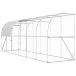 Against Wall Chicken Coop Silver 600 x 150 x 215 cm