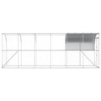 Against Wall Chicken Coop Silver 600 x 150 x 215 cm