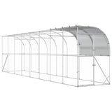 Against Wall Chicken Coop Silver 800 x 150 x 215 cm
