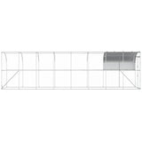 Against Wall Chicken Coop Silver 800 x 150 x 215 cm