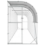 Against Wall Chicken Coop Silver 1000 x 150 x 215 cm