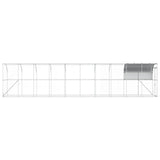 Against Wall Chicken Coop Silver 1000 x 150 x 215 cm