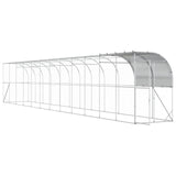 Against Wall Chicken Coop Silver 1200 x 150 x 215 cm