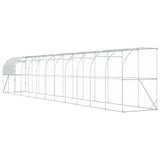 Against Wall Chicken Coop Silver 1200 x 150 x 215 cm - Rear View