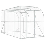 Against Wall Chicken Coop Silver 600 x 150 x 215 cm