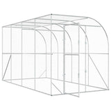 Against Wall Chicken Coop Silver 600 x 150 x 215 cm
