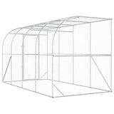 Against Wall Chicken Coop Silver 600 x 150 x 215 cm - Rear View