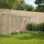 Against Wall Chicken Coop Silver 600 x 150 x 215 cm