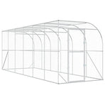 Against Wall Chicken Coop Silver 600 x 150 x 215 cm