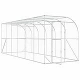 Against Wall Chicken Coop Silver 600 x 150 x 215 cm