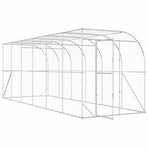 Against Wall Chicken Coop Silver 600 x 150 x 215 cm