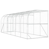 Against Wall Chicken Coop Silver 600 x 150 x 215 cm