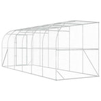 Against Wall Chicken Coop Silver 600 x 150 x 215 cm