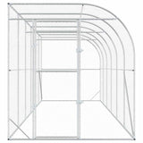 Against Wall Chicken Coop Silver 600 x 150 x 215 cm