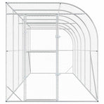 Against Wall Chicken Coop Silver 600 x 150 x 215 cm