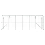 Against Wall Chicken Coop Silver 600 x 150 x 215 cm