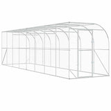 Against Wall Chicken Coop Silver 600 x 150 x 215 cm